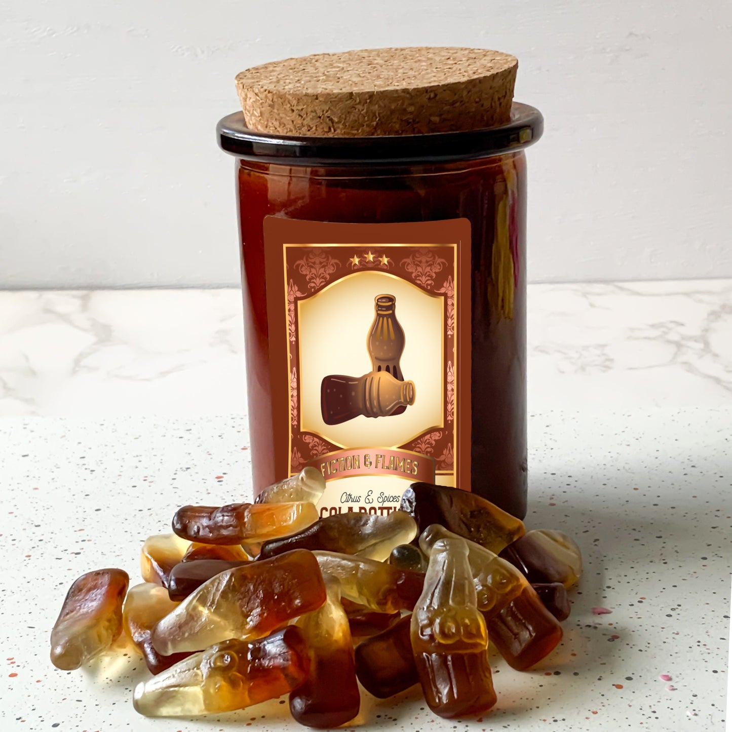Cola Bottles Scented Candle | Candy Fragrance Candle | Sweet Treat | Birthday Gift | Aromatherapy Candle | Book Lover's Gift