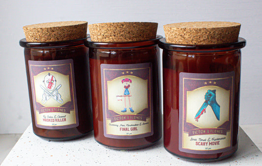 Horror Movie Gift Box | Scary Movie | Final Girl | Masked Killer | Book lover gift | Reader Gift | Library Scent | Scented Candle