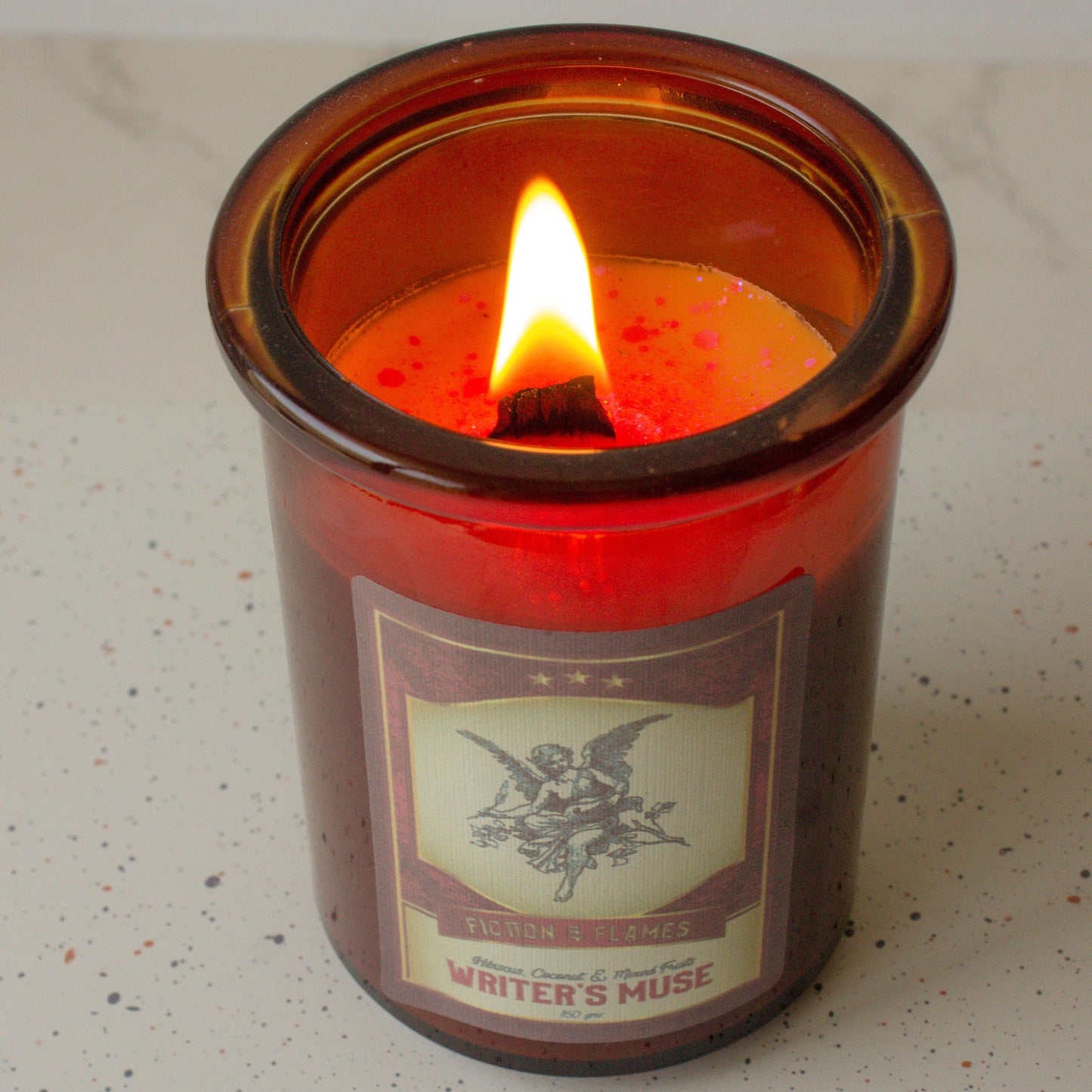 Writer's Muse | Hibiscus, Coconut & Mixed Fruit | Bookish Candle | Reader Gift | Author Gift | Scented Soy Candle | Hand Poured Candle