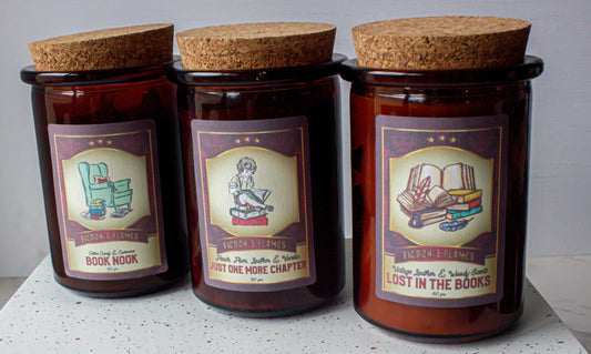 Book Lover Candle Gift Box | Library Scented | Cotton Candy & Cashmere Scented | Fruity Candle | Readers Gift | Aromatherapy Scented Candle