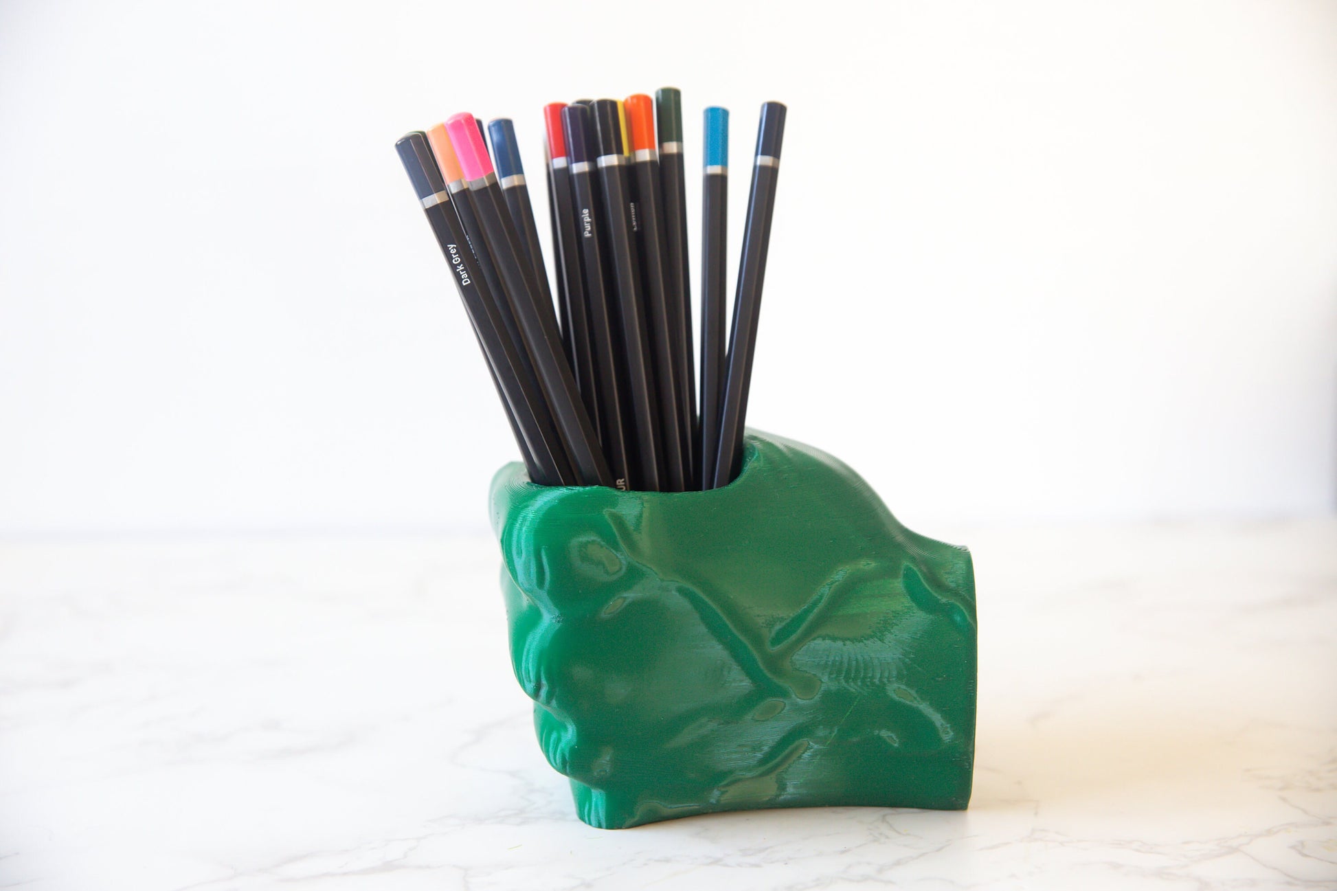 Hang On Fist Pen Holder - Dynamic Desk Organiser - 3D Printed - Multiple Colours Available - Fiction and Flames