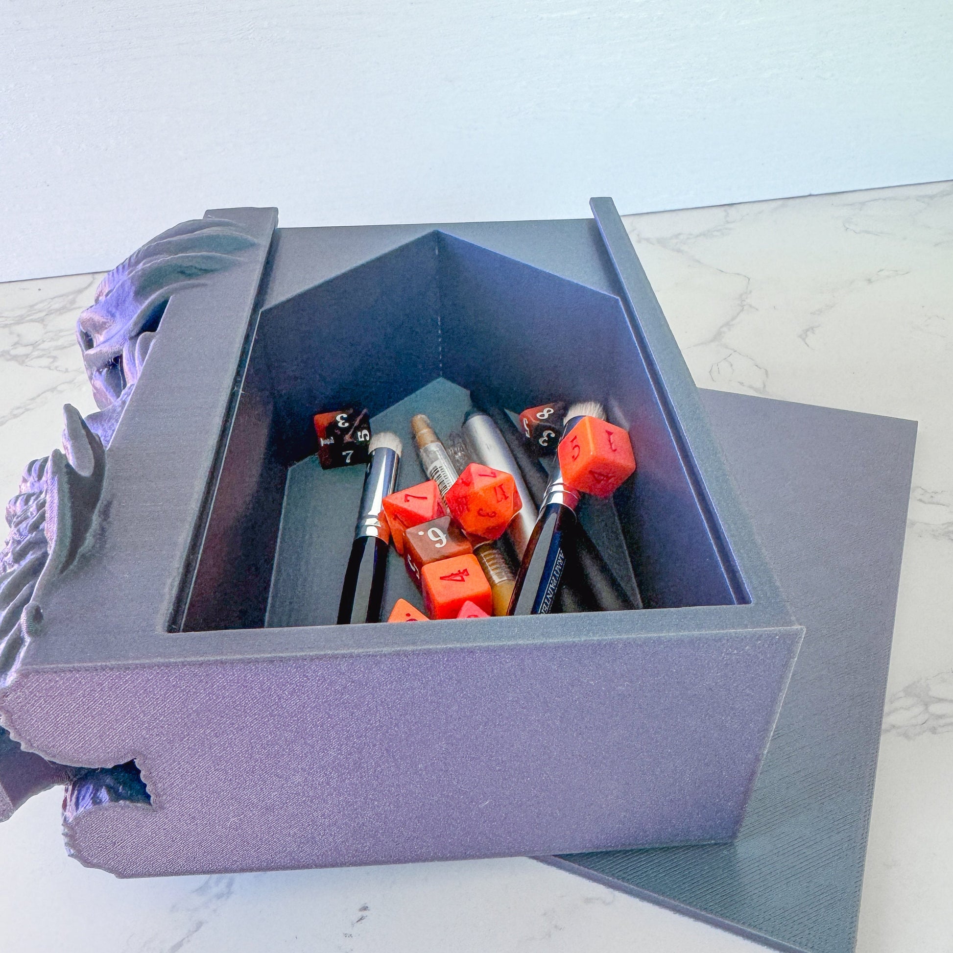 See No Evil Dragon Book Nook with hidden compartment | 3d printed | dragon book nook