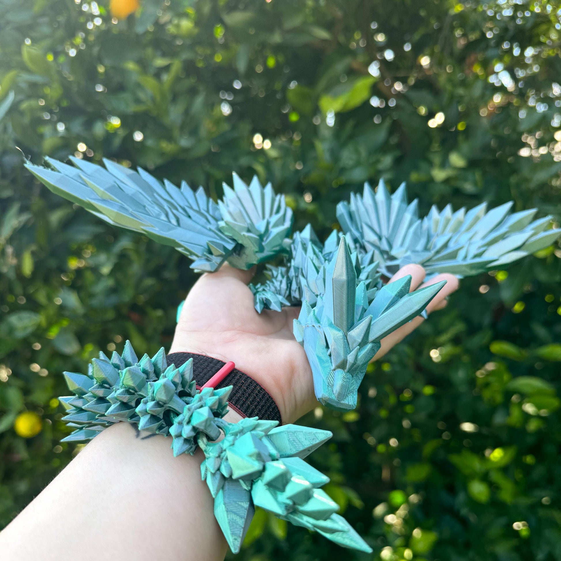 Articulated Crystal Wing Dragon | Fantasy Dragon Model | 3d Printed Dragon | Desk Fidget Toy