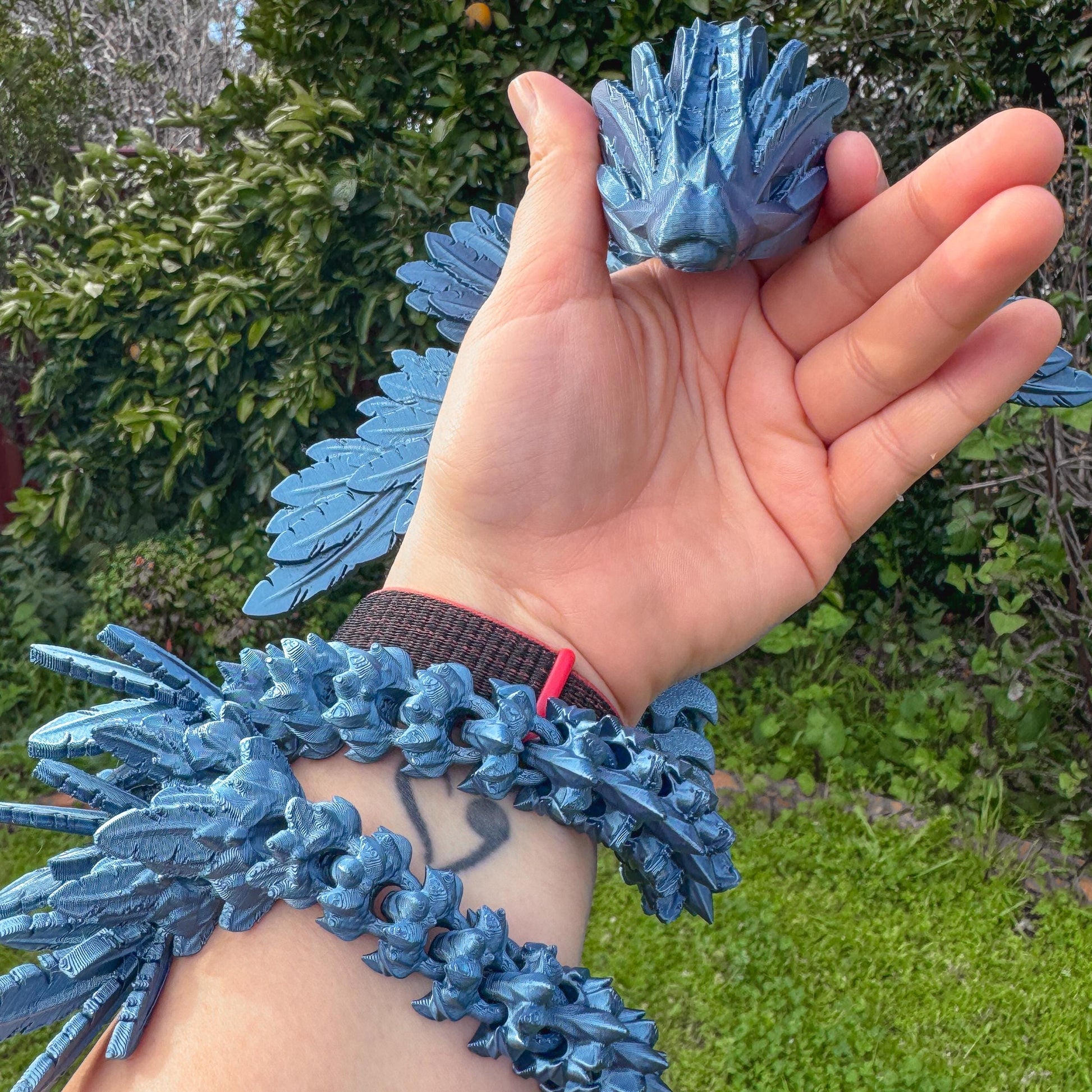 Articulated Flying Serpent Dragon | Fantasy Dragon Model | 3d Printed Dragon | Desk Fidget Toy