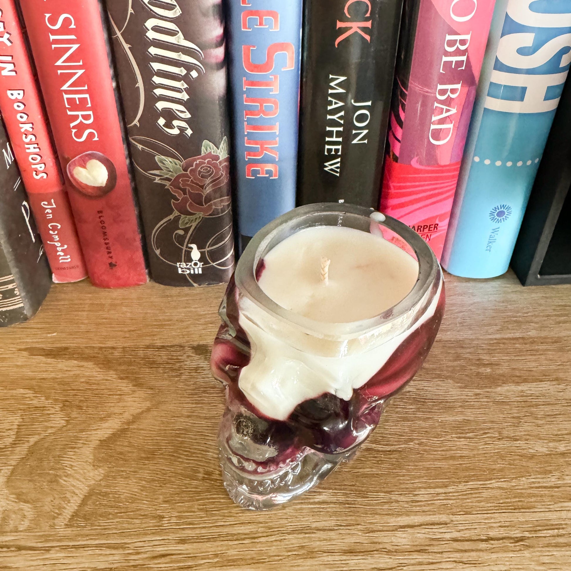 Spooky Halloween Skull Candle Jars | Halloween Fragrances | Wooden Wick | Ceramic Orange Pumpkin Jars