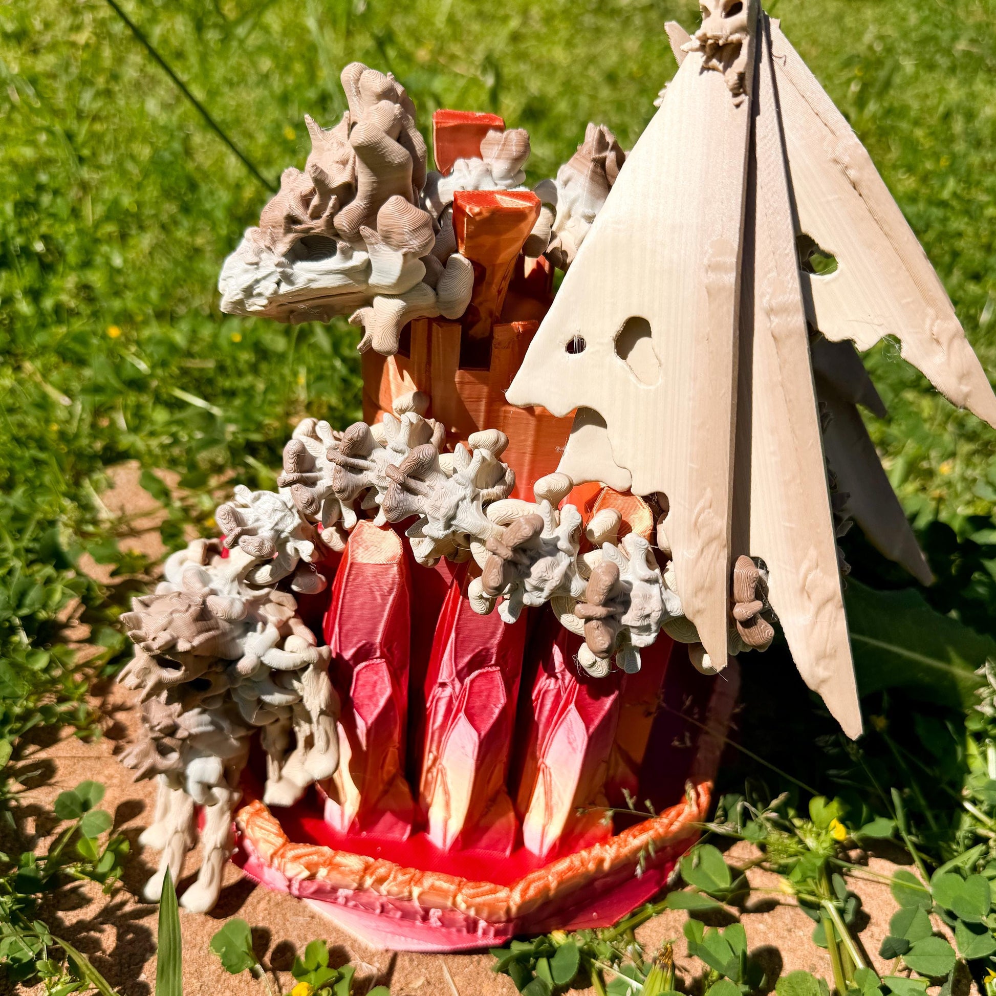 Articulated Winged Hollow Dragon | Fantasy Dragon Model | 3d Printed Dragon | Desk Fidget Toy