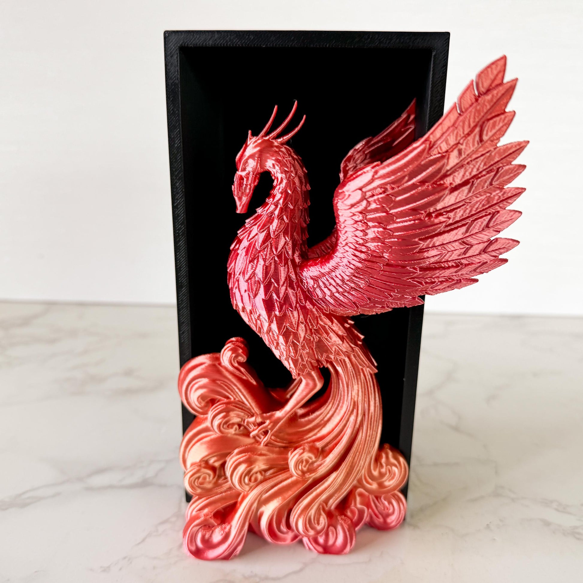 Phoenix Rising Book Nook | 3d printed | book nook | wizard house inspired