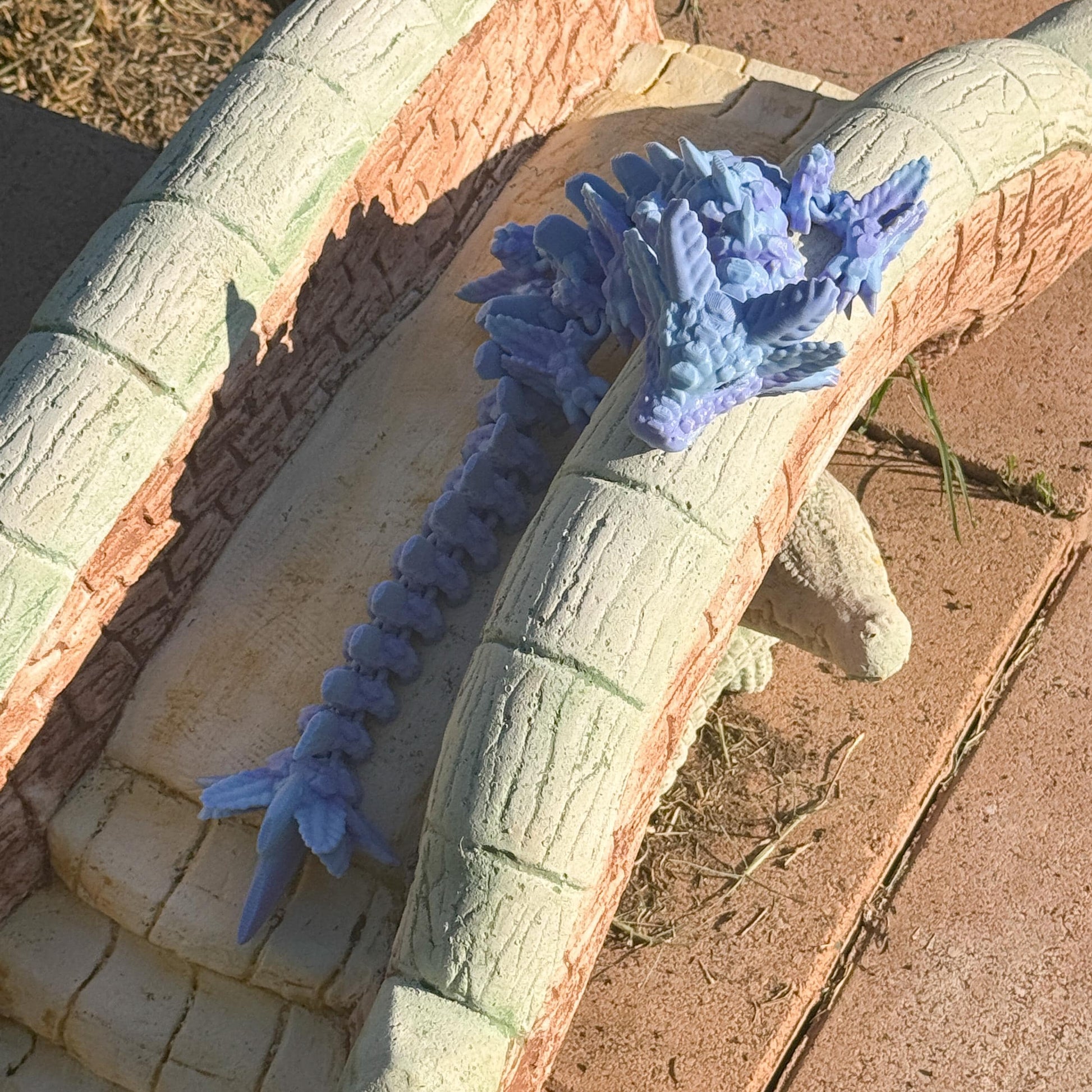 Articulated Axolotl Dragon | Fantasy Dragon Model | 3d Printed Dragon | Desk Fidget Toy