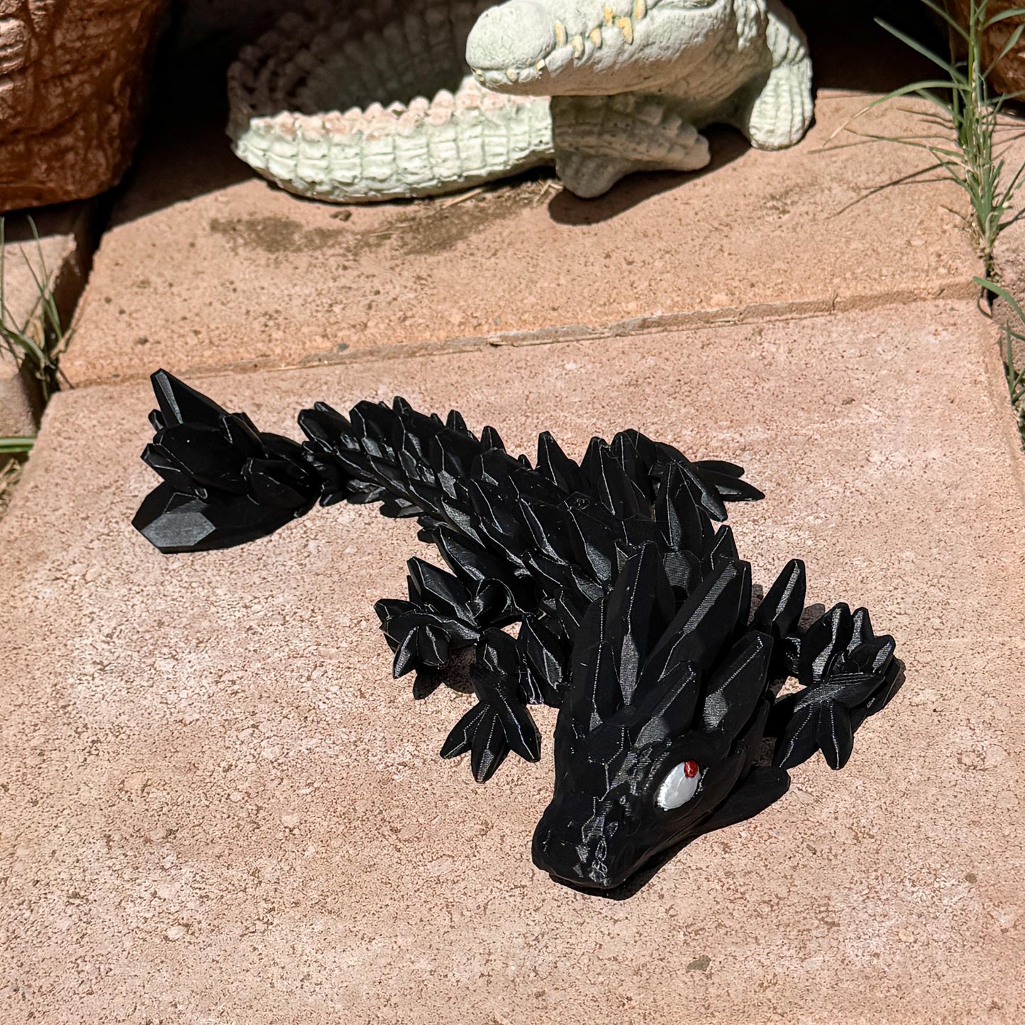 Articulated Baby Gemstone Dragon | Fantasy Dragon Model | 3d Printed Dragon | Desk Fidget Toy