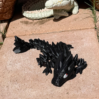 Articulated Baby Gemstone Dragon | Fantasy Dragon Model | 3d Printed Dragon | Desk Fidget Toy