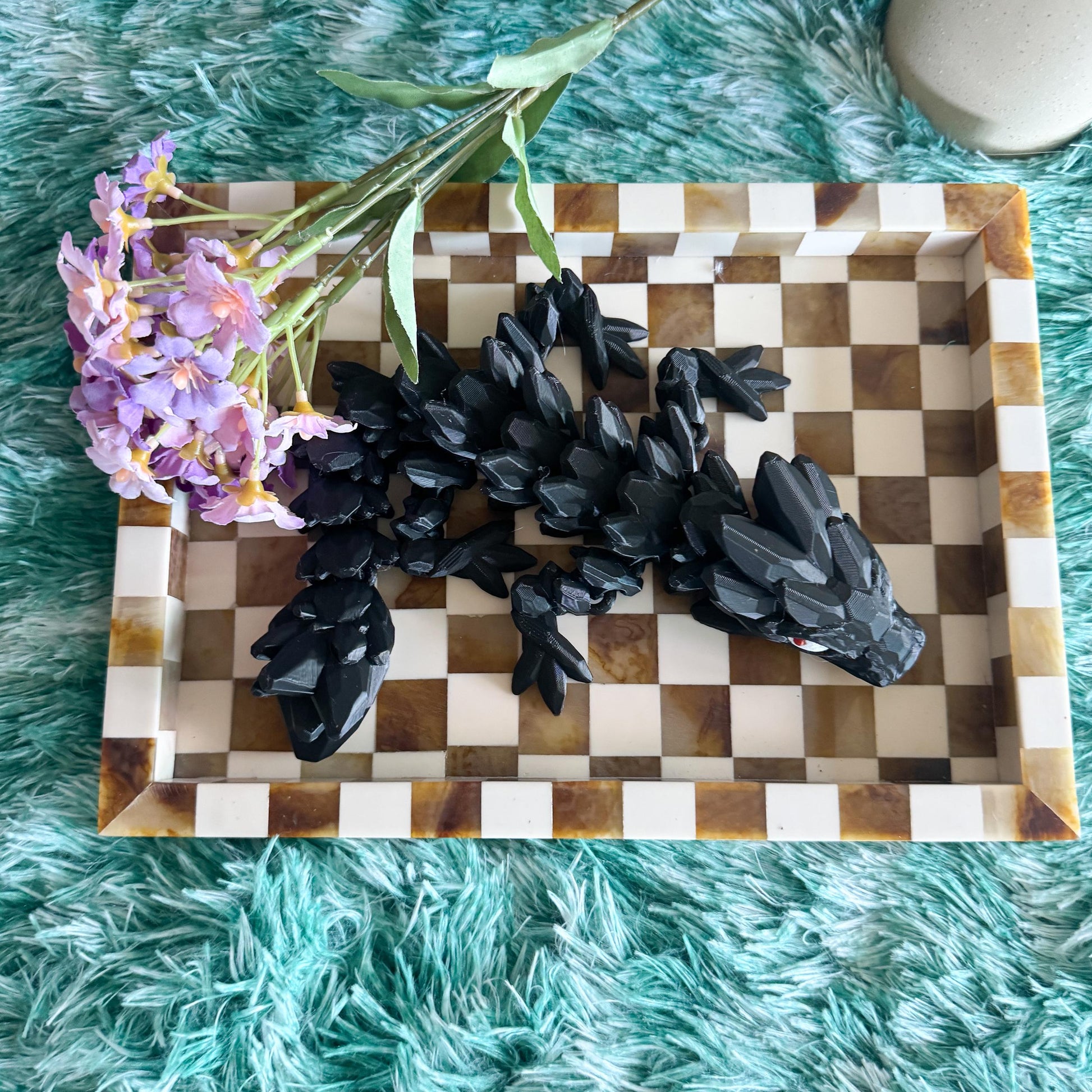 Articulated Baby Gemstone Dragon | Fantasy Dragon Model | 3d Printed Dragon | Desk Fidget Toy