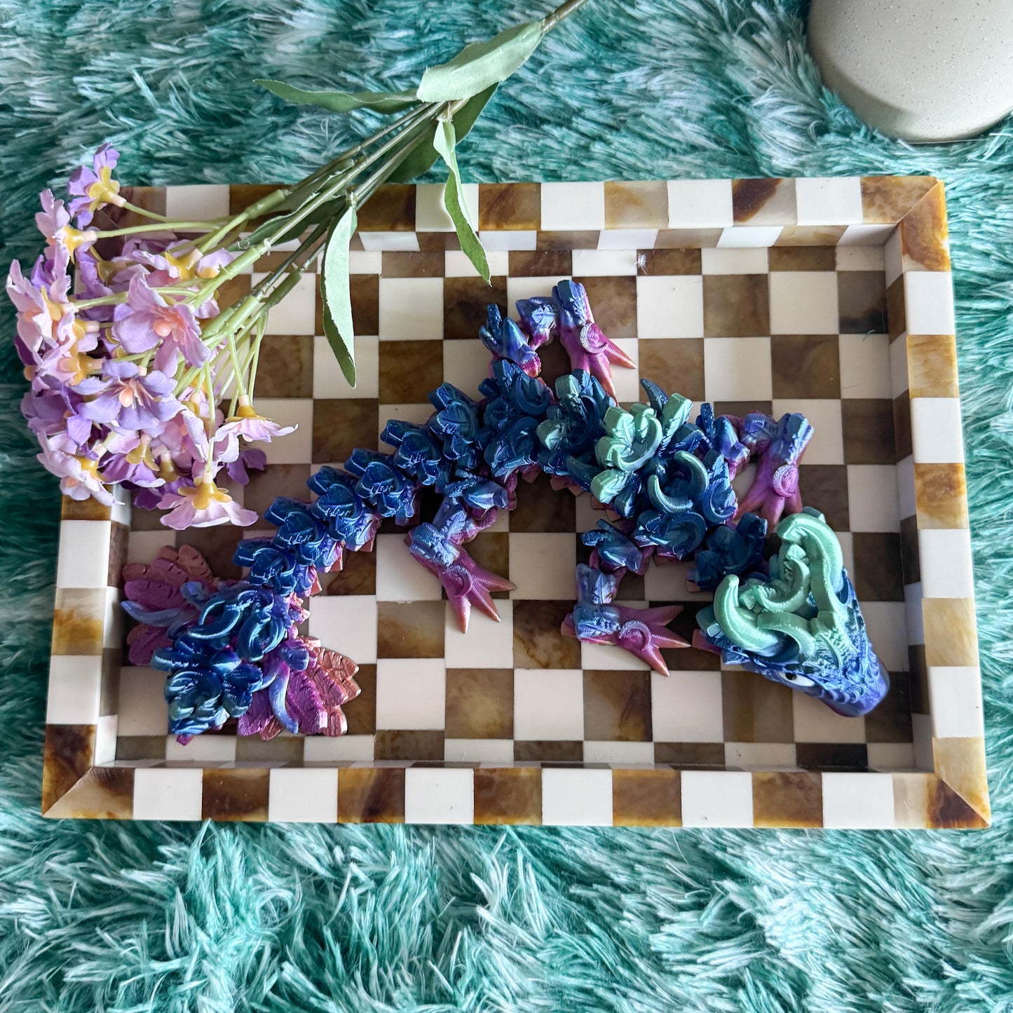 Articulated Baby Lunar Dragon | Fantasy Dragon Model | 3d Printed Dragon | Desk Fidget Toy