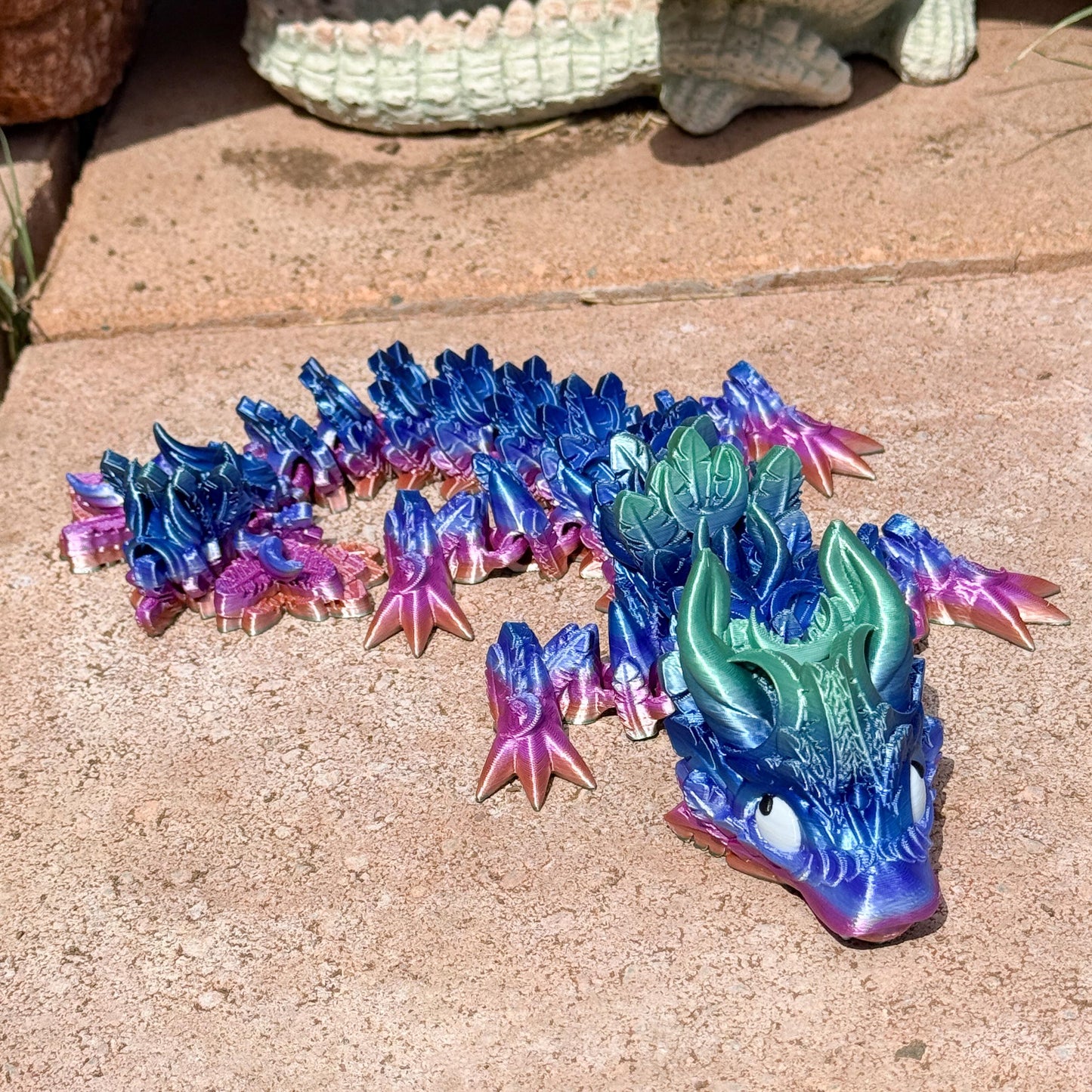 Articulated Baby Lunar Dragon | Fantasy Dragon Model | 3d Printed Dragon | Desk Fidget Toy