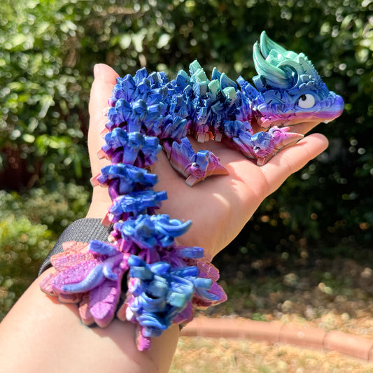 Articulated Baby Lunar Dragon | Fantasy Dragon Model | 3d Printed Dragon | Desk Fidget Toy