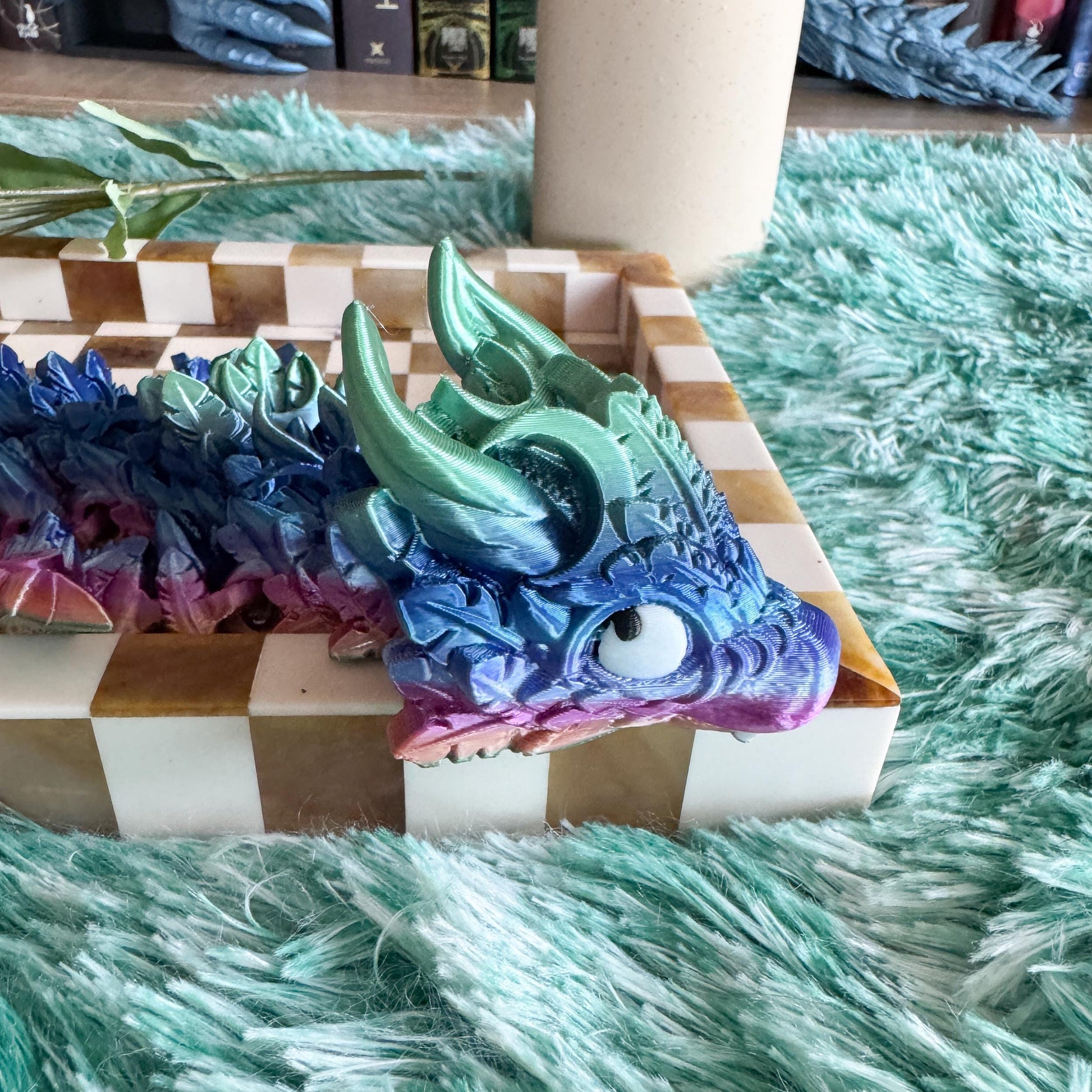 Articulated Baby Lunar Dragon | Fantasy Dragon Model | 3d Printed Dragon | Desk Fidget Toy