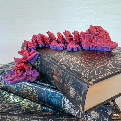 Articulated Baby Orchid Dragon | Fantasy Dragon Model | 3d Printed Dragon | Desk Fidget Toy