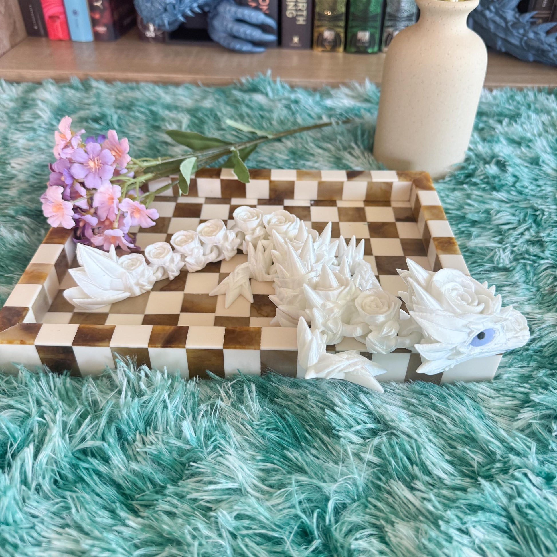 Articulated Baby Rose Dragon | Fantasy Dragon Model | 3d Printed Dragon | Desk Fidget Toy