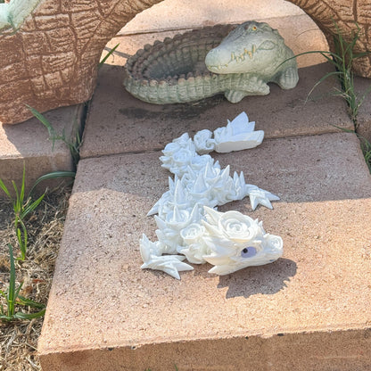 Articulated Baby Rose Dragon | Fantasy Dragon Model | 3d Printed Dragon | Desk Fidget Toy