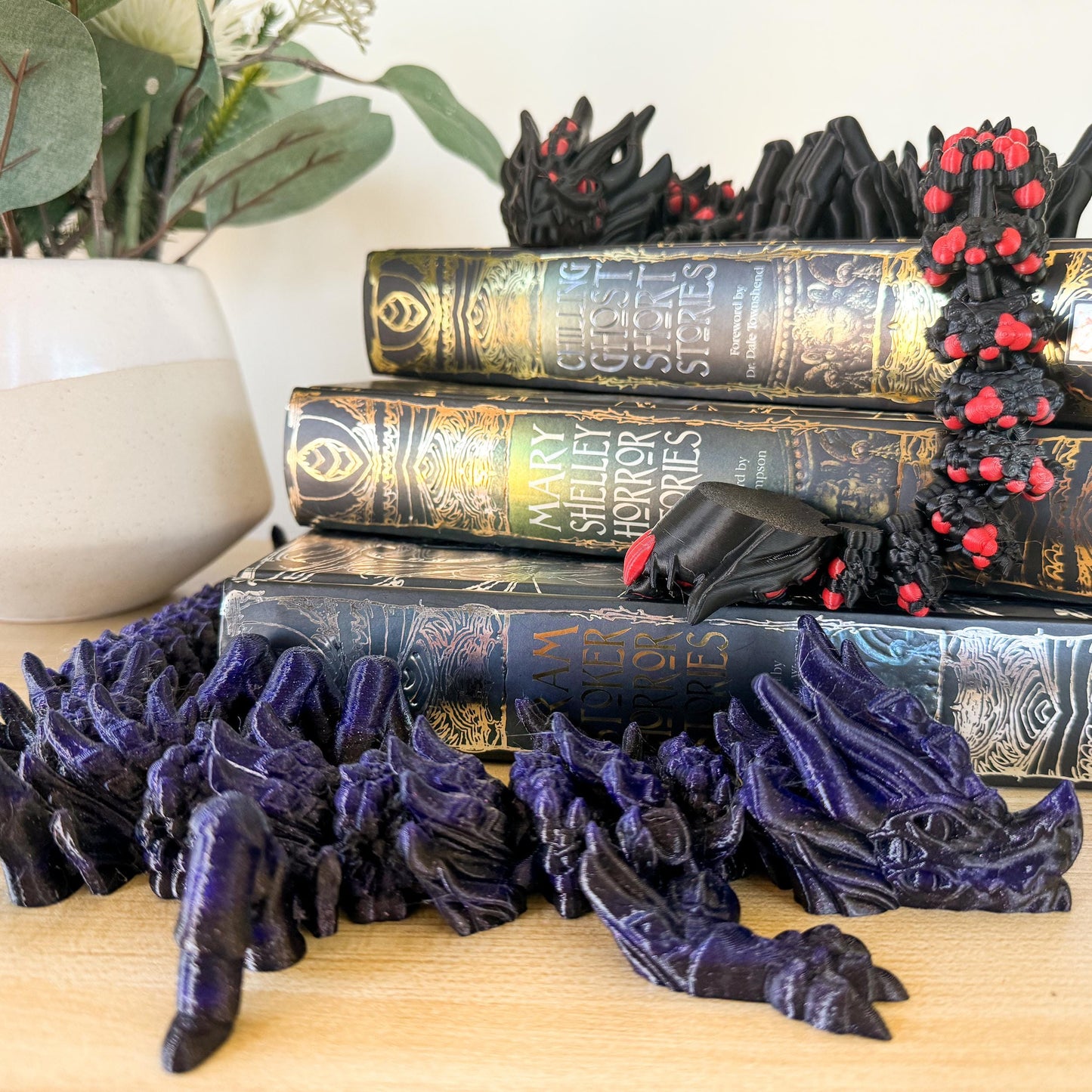 Articulated Black Widow Dragon | Fantasy Dragon Model | 3d Printed Dragon | Desk Fidget Toy