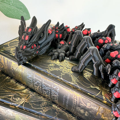 Articulated Black Widow Dragon | Fantasy Dragon Model | 3d Printed Dragon | Desk Fidget Toy