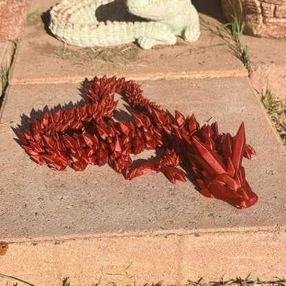 Articulated Crystal Dragon | Fantasy Dragon Model | 3d Printed Dragon | Desk Fidget Toy