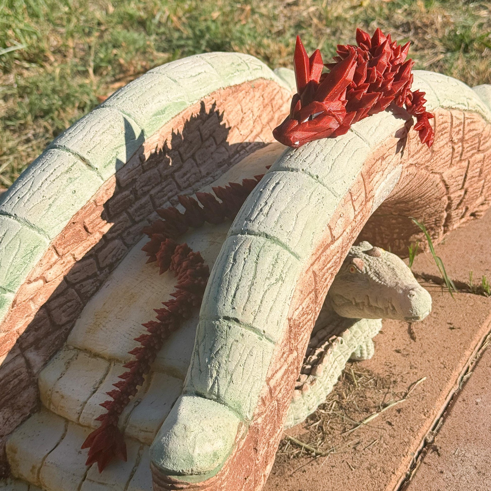 Articulated Crystal Dragon | Fantasy Dragon Model | 3d Printed Dragon | Desk Fidget Toy