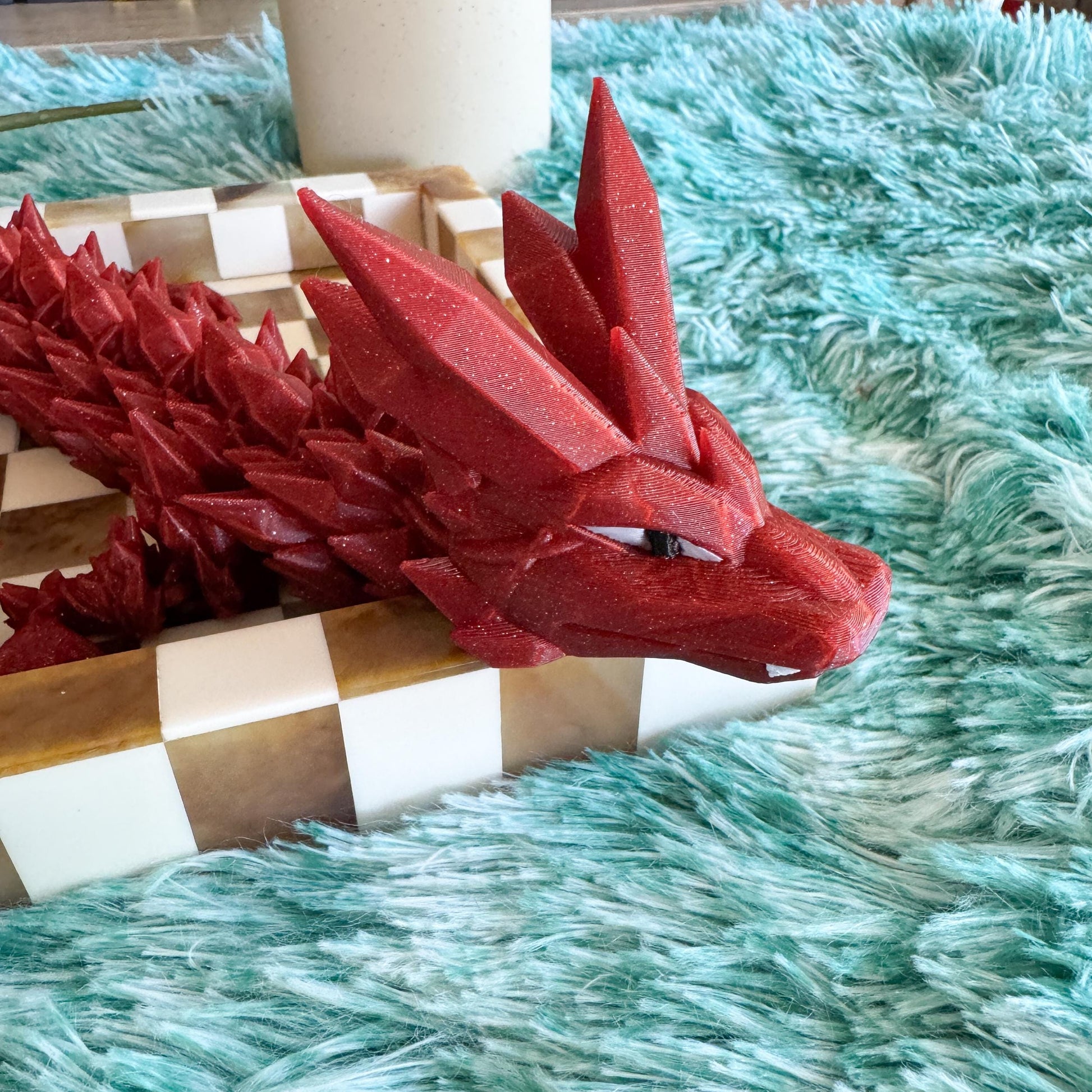 Articulated Crystal Dragon | Fantasy Dragon Model | 3d Printed Dragon | Desk Fidget Toy