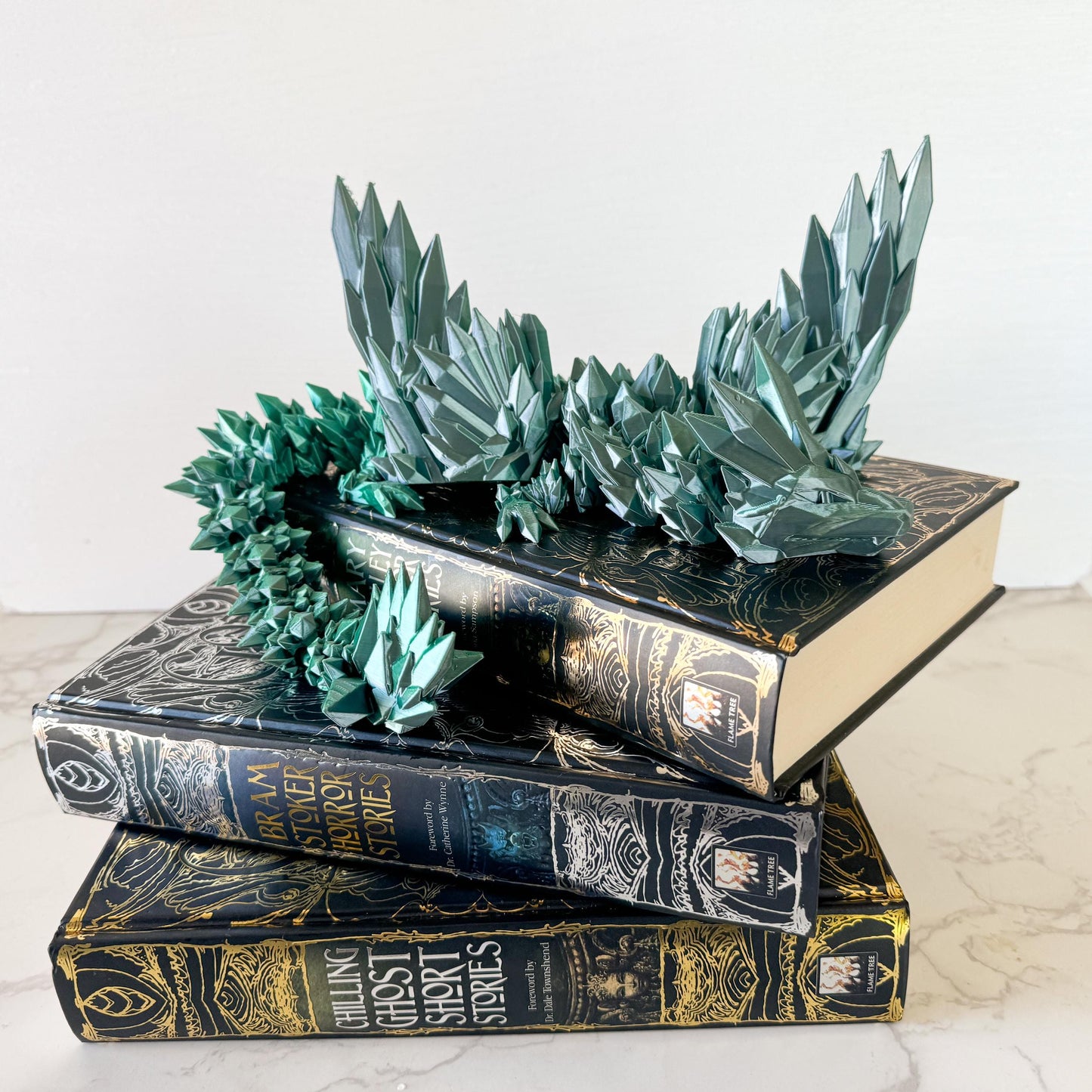 Articulated Crystal Wing Dragon | Fantasy Dragon Model | 3d Printed Dragon | Desk Fidget Toy