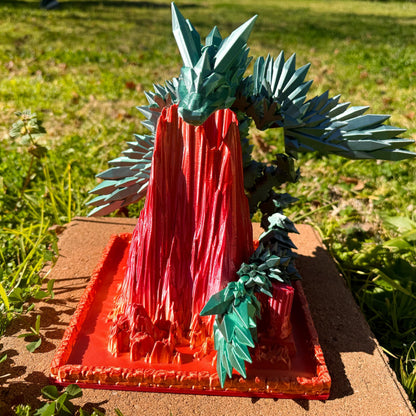 Articulated Crystal Wing Dragon | Fantasy Dragon Model | 3d Printed Dragon | Desk Fidget Toy