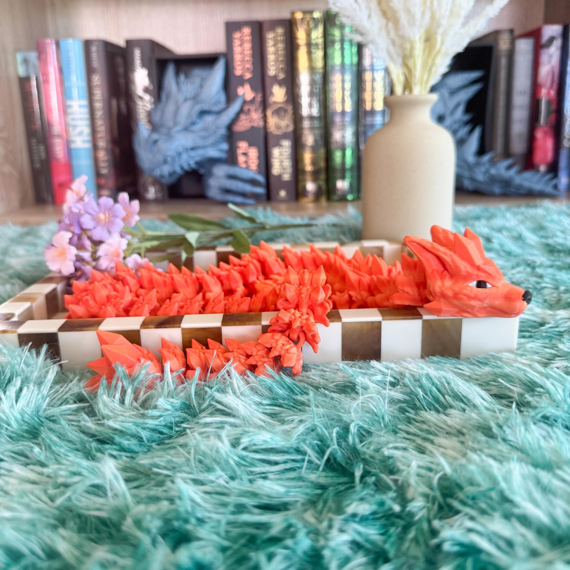 Articulated Crystal Wolf Dragon | Fantasy Dragon Model | 3d Printed Dragon | Desk Fidget Toy