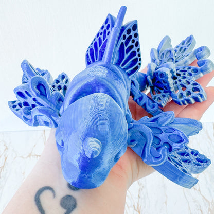 Articulated Flutterphin Fidget Toy | 3D Printed Fantasy Dolphin-Butterfly Model