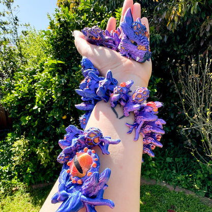 Articulated Infested Dragon | Fantasy Dragon Model | 3d Printed Dragon | Desk Fidget Toy