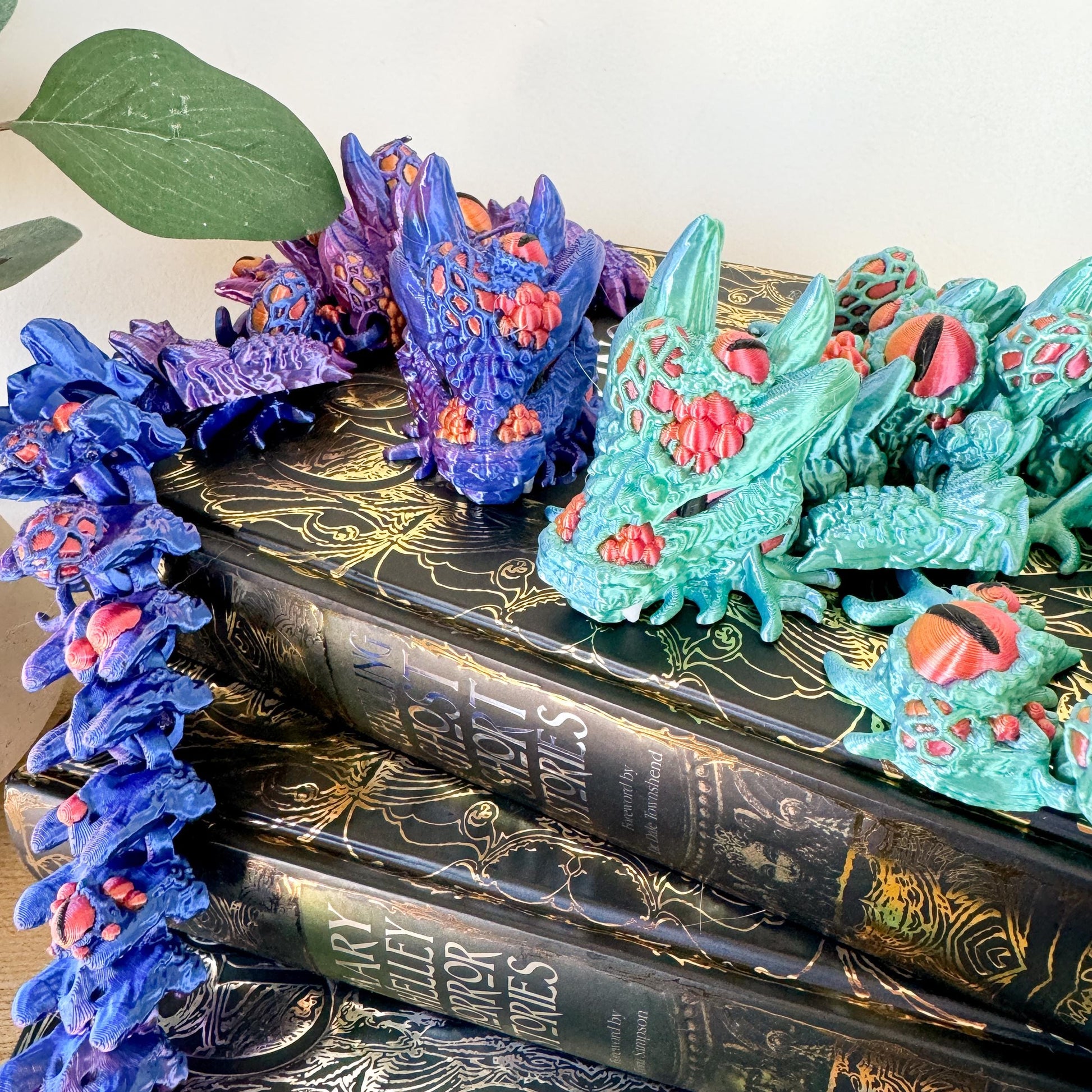 Articulated Infested Dragon | Fantasy Dragon Model | 3d Printed Dragon | Desk Fidget Toy