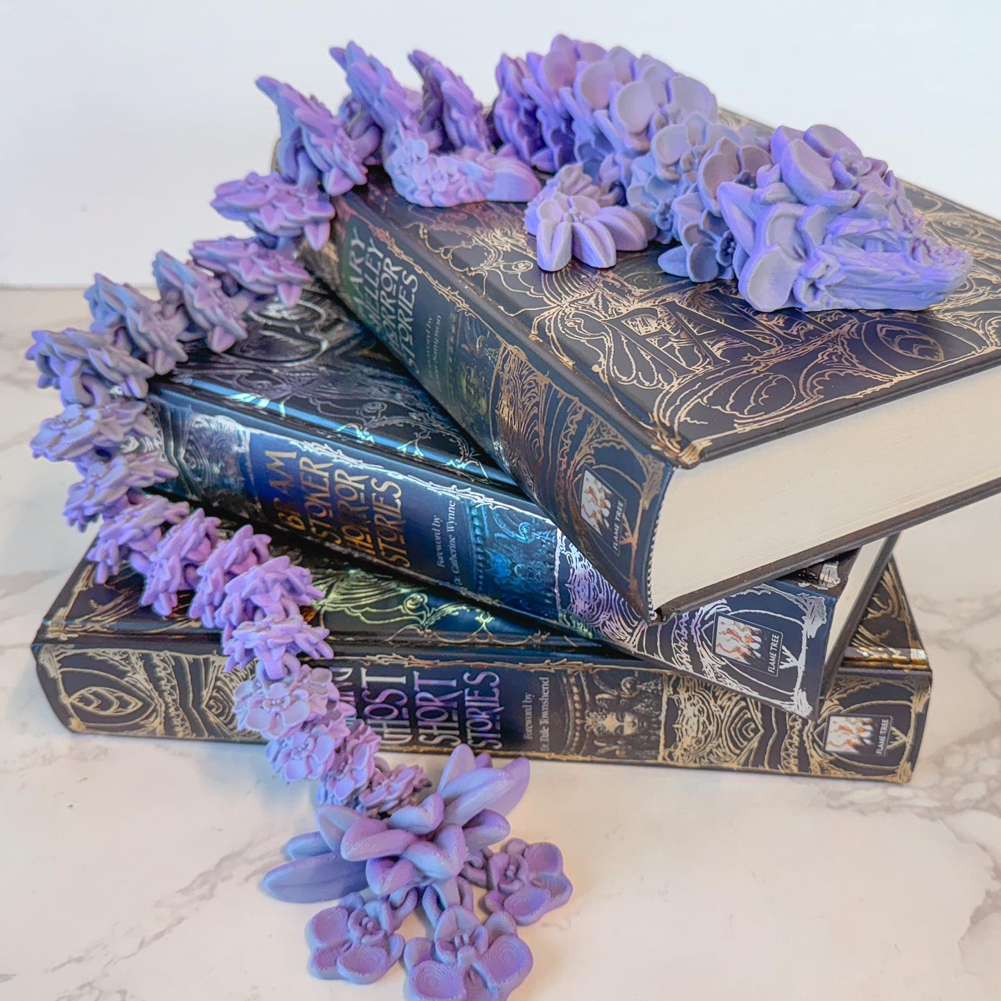 Articulated Orchid Dragon | Fantasy Dragon Model | 3d Printed Dragon | Desk Fidget Toy