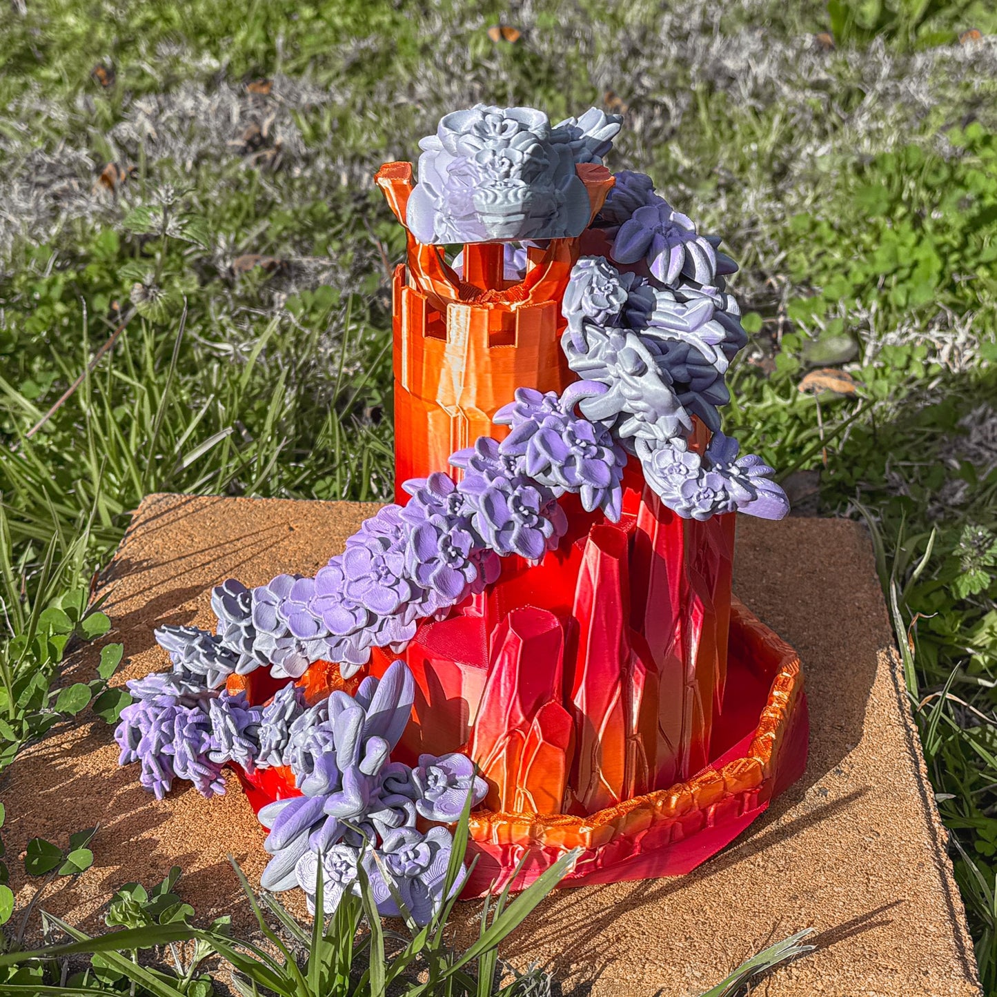 Articulated Orchid Dragon | Fantasy Dragon Model | 3d Printed Dragon | Desk Fidget Toy