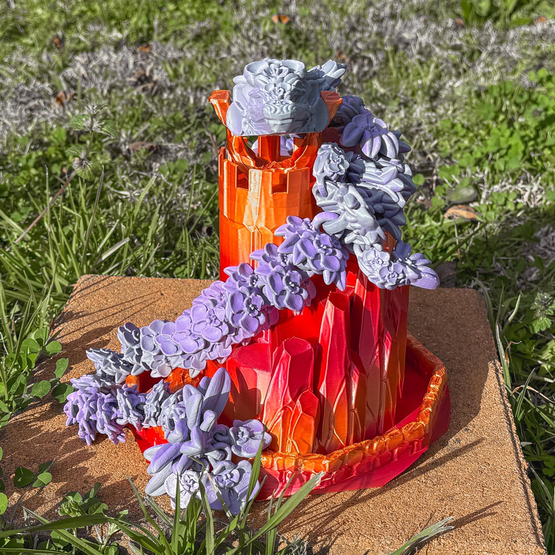 Articulated Orchid Dragon | Fantasy Dragon Model | 3d Printed Dragon | Desk Fidget Toy