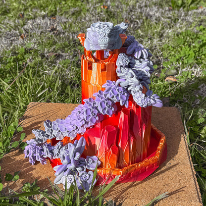 Articulated Orchid Dragon | Fantasy Dragon Model | 3d Printed Dragon | Desk Fidget Toy