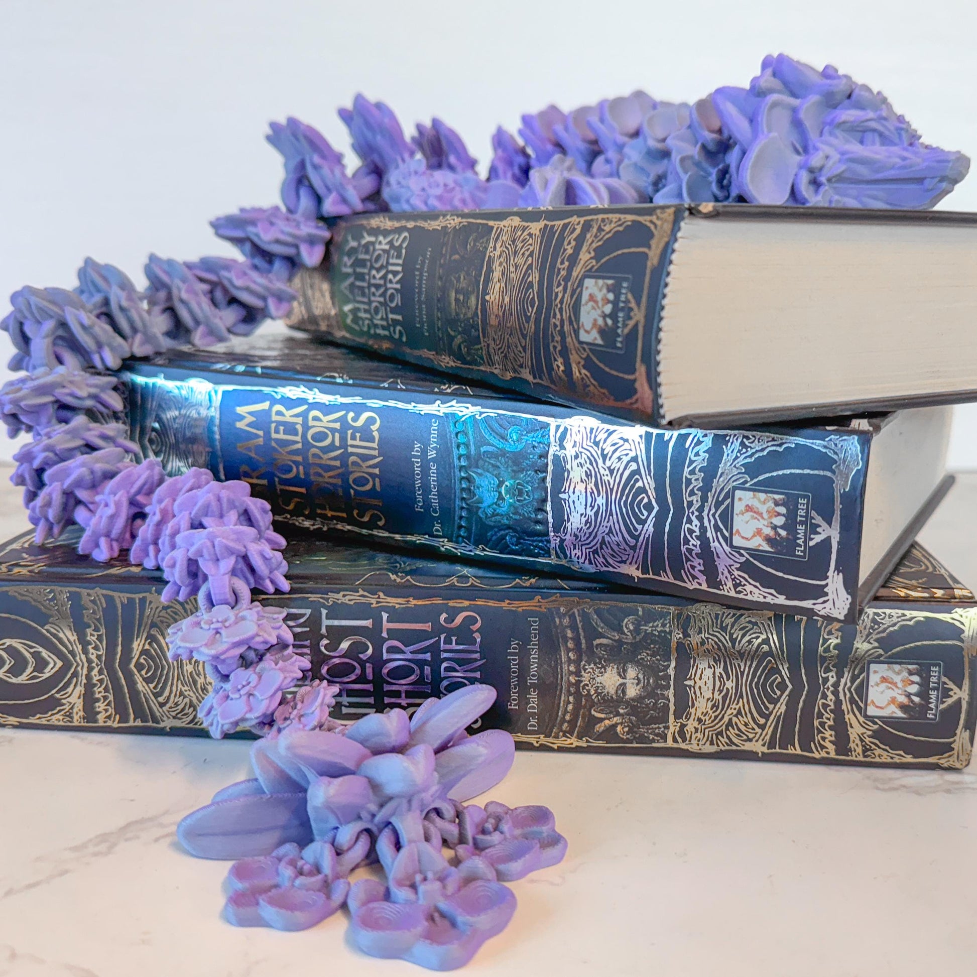 Articulated Orchid Dragon | Fantasy Dragon Model | 3d Printed Dragon | Desk Fidget Toy