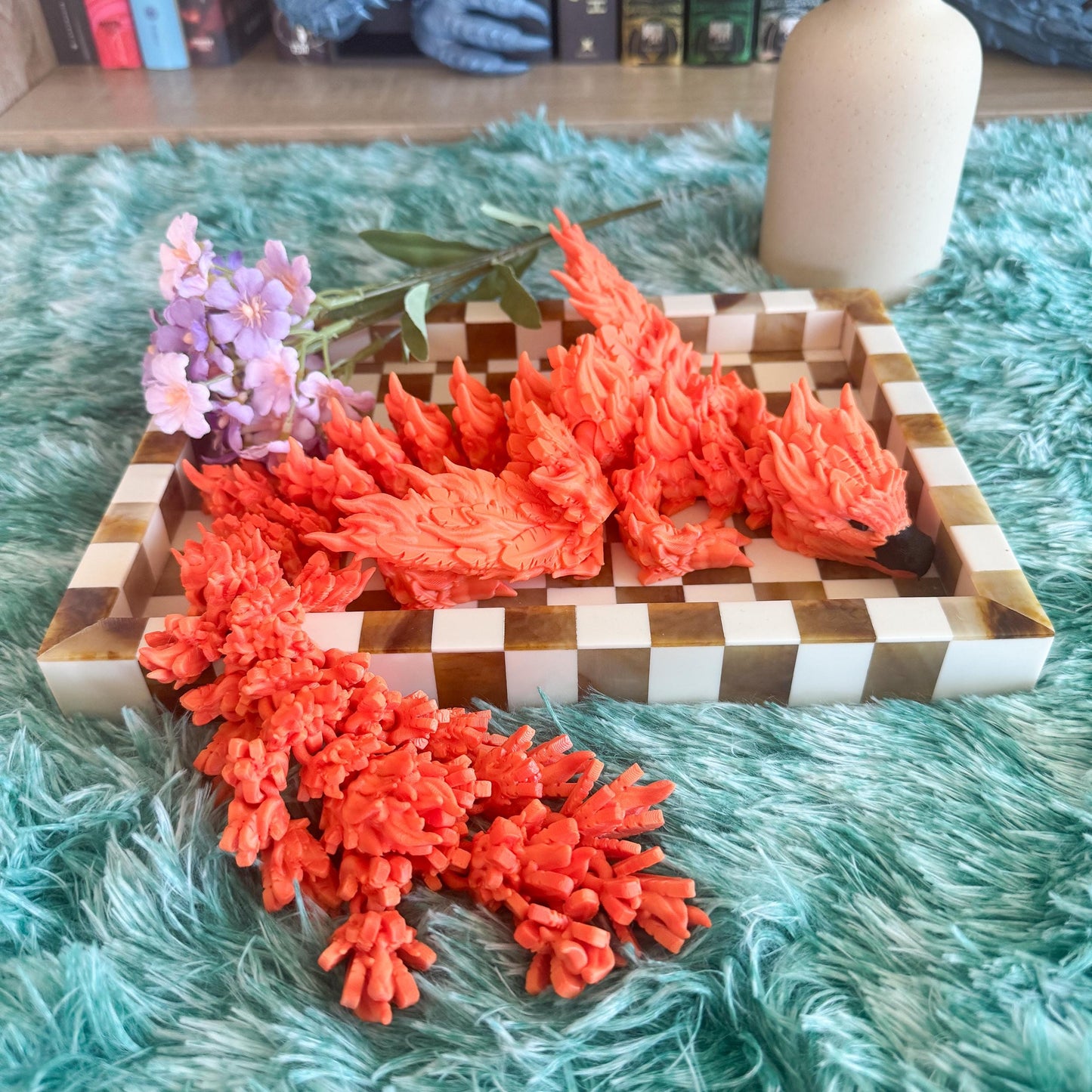 Articulated Phoenix Dragon | 3D Printed Dragon | Flame-Inspired Dragon | Fantasy Dragon Model | 3d Printed Dragon | Desk Fidget Toy