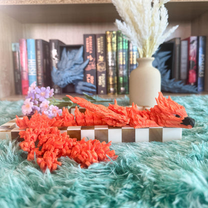 Articulated Phoenix Dragon | 3D Printed Dragon | Flame-Inspired Dragon | Fantasy Dragon Model | 3d Printed Dragon | Desk Fidget Toy