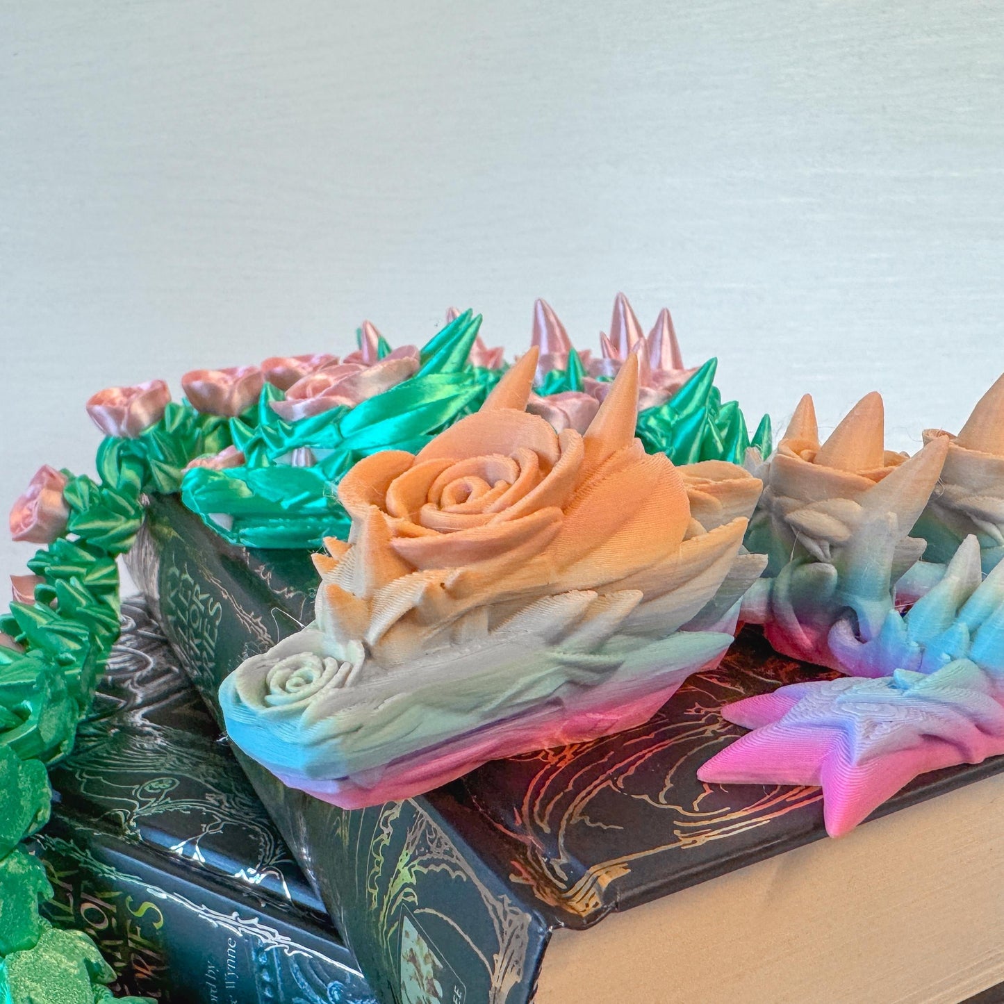 Articulated Rose Dragon | Fantasy Dragon Model | 3d Printed Dragon | Desk Fidget Toy