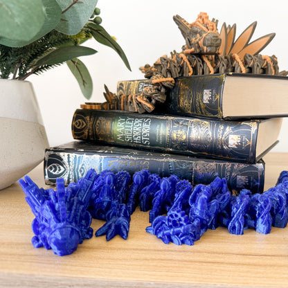 Articulated Steampunk Dragon | Fantasy Dragon Model | 3d Printed Dragon | Desk Fidget Toy