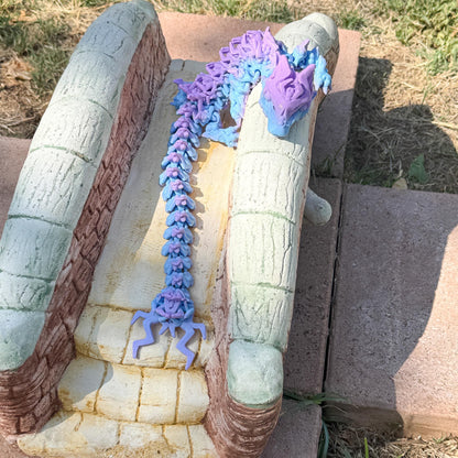 Articulated Storm Dragon | Fantasy Dragon Model | 3d Printed Dragon | Desk Fidget Toy