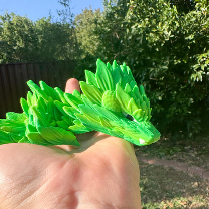Articulated Sunflower Dragon | Fantasy Dragon Model | 3d Printed Dragon | Desk Fidget Toy