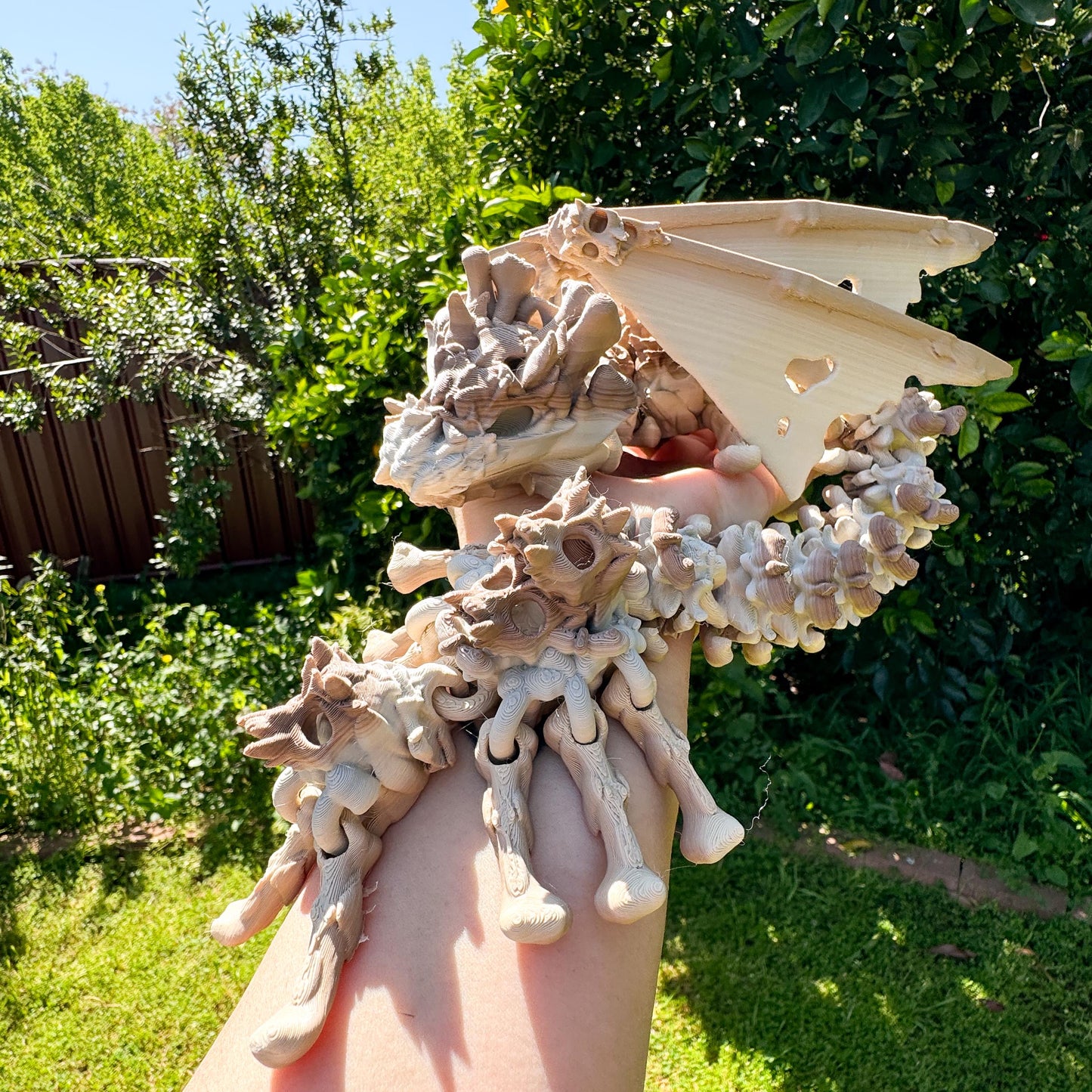 Articulated Winged Hollow Dragon | Fantasy Dragon Model | 3d Printed Dragon | Desk Fidget Toy