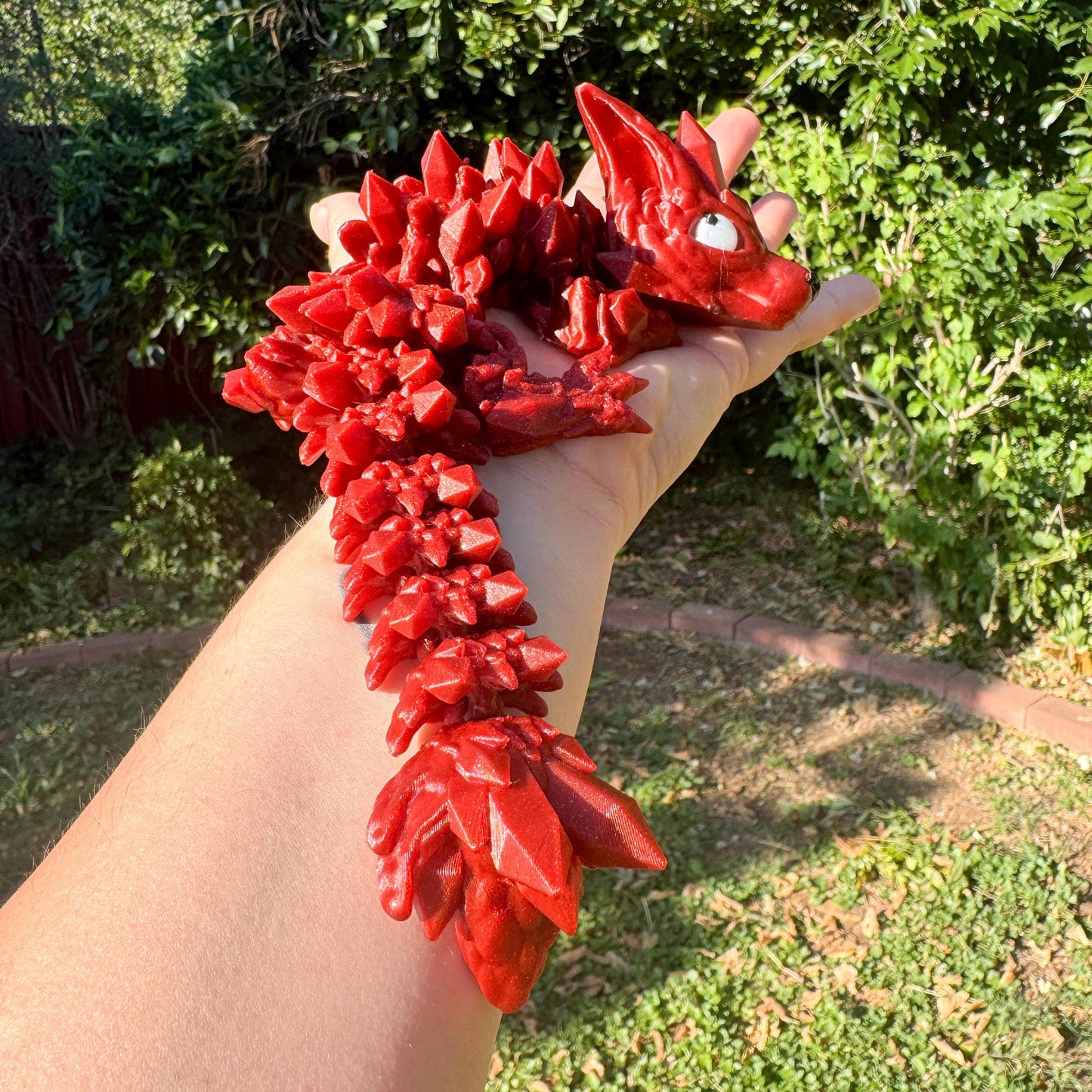 Baby Articulated Crystal Wolf Dragon | Fantasy Dragon Model | 3d Printed Dragon | Desk Fidget Toy