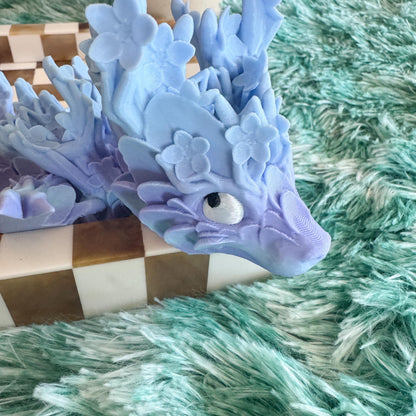 Baby Cherry Blossom Dragon | Fantasy Dragon Model | 3d Printed Dragon | Desk Fidget Toy