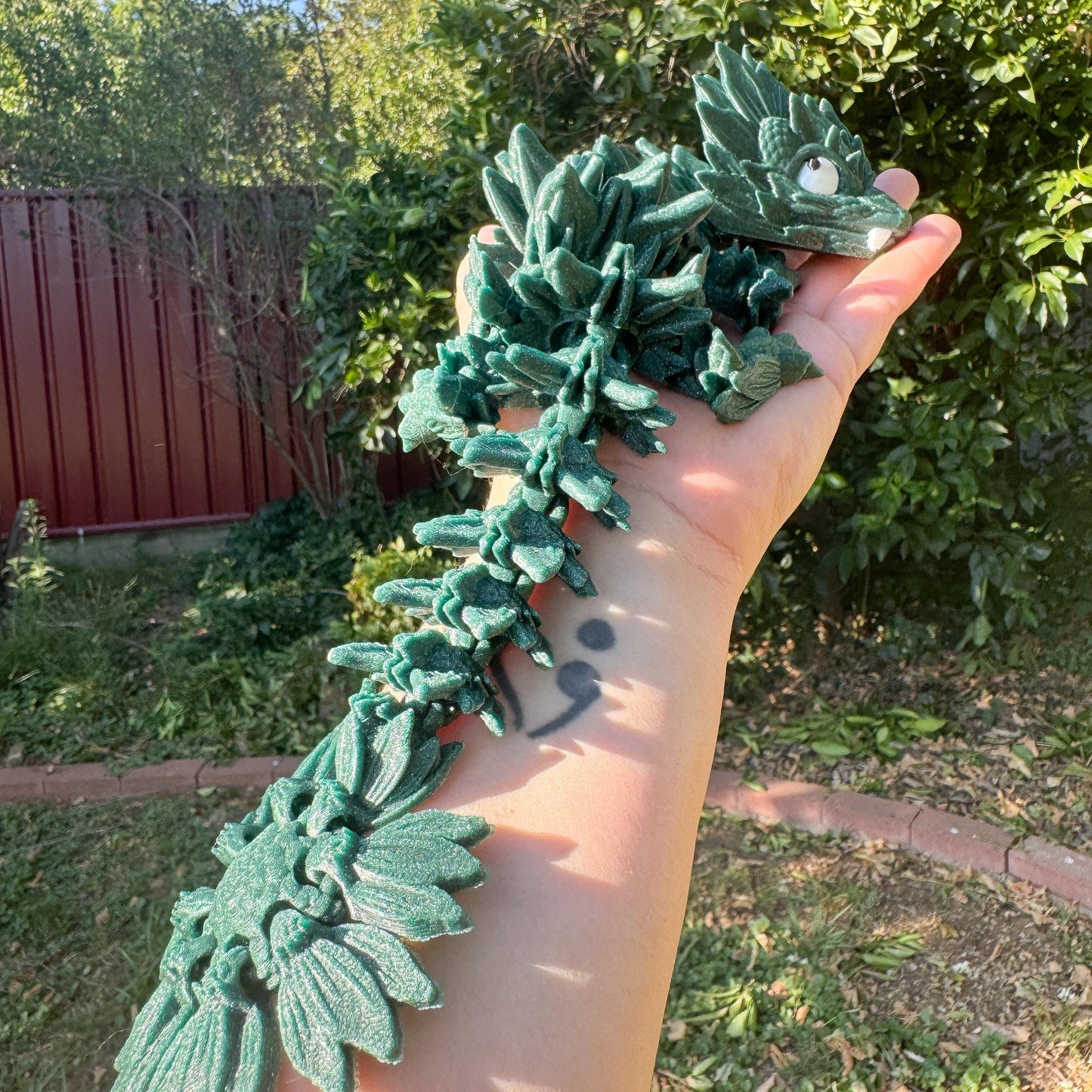 Baby Articulated Sunflower Dragon | Fantasy Dragon Model | 3d Printed Dragon | Desk Fidget Toy