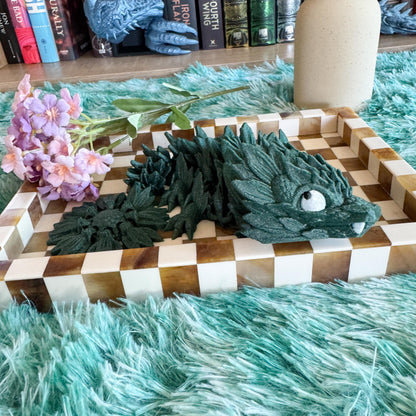 Baby Articulated Sunflower Dragon | Fantasy Dragon Model | 3d Printed Dragon | Desk Fidget Toy