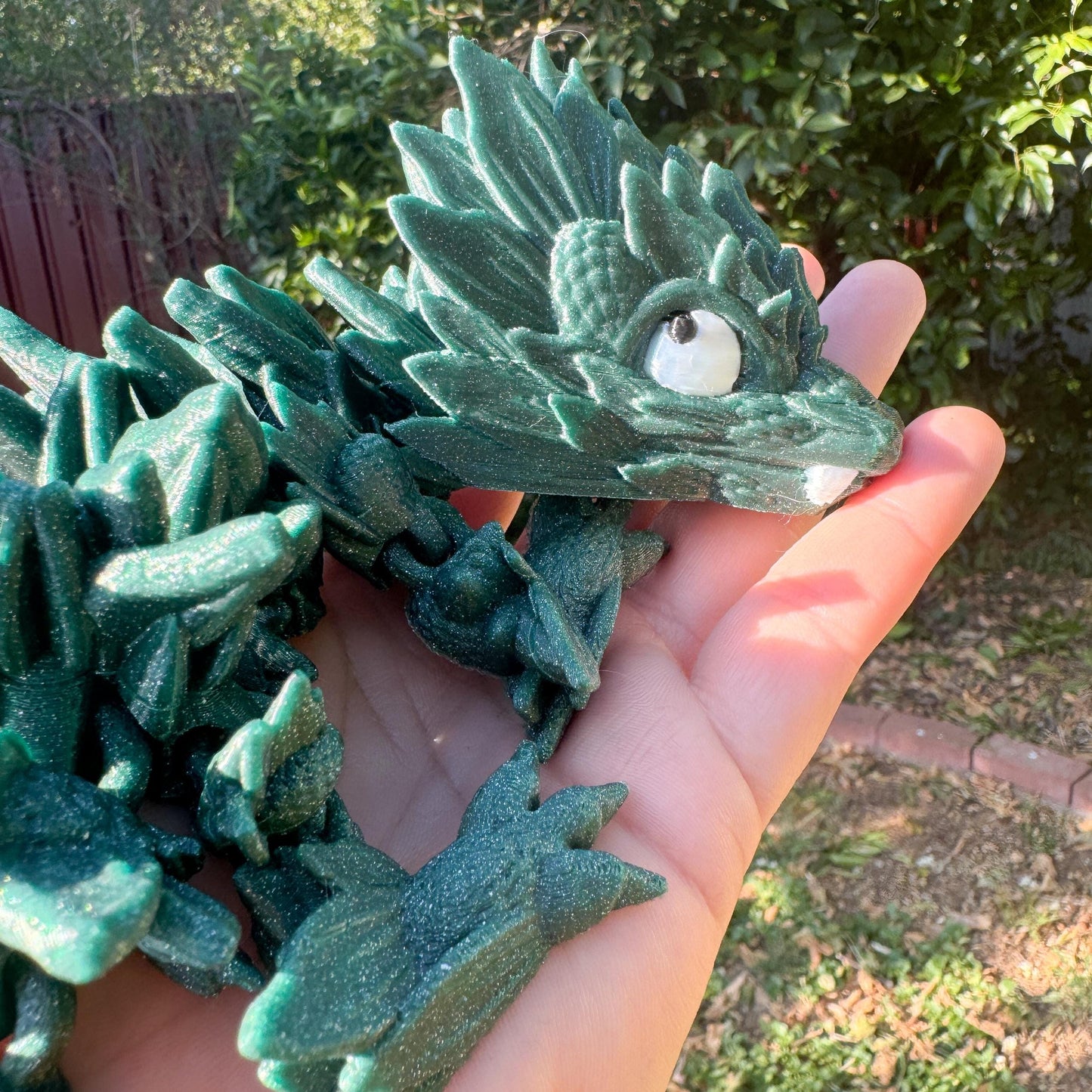 Baby Articulated Sunflower Dragon | Fantasy Dragon Model | 3d Printed Dragon | Desk Fidget Toy